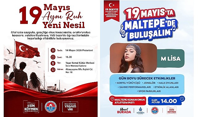 19 Mayıs coşkusu Maltepe'de yaşanacak