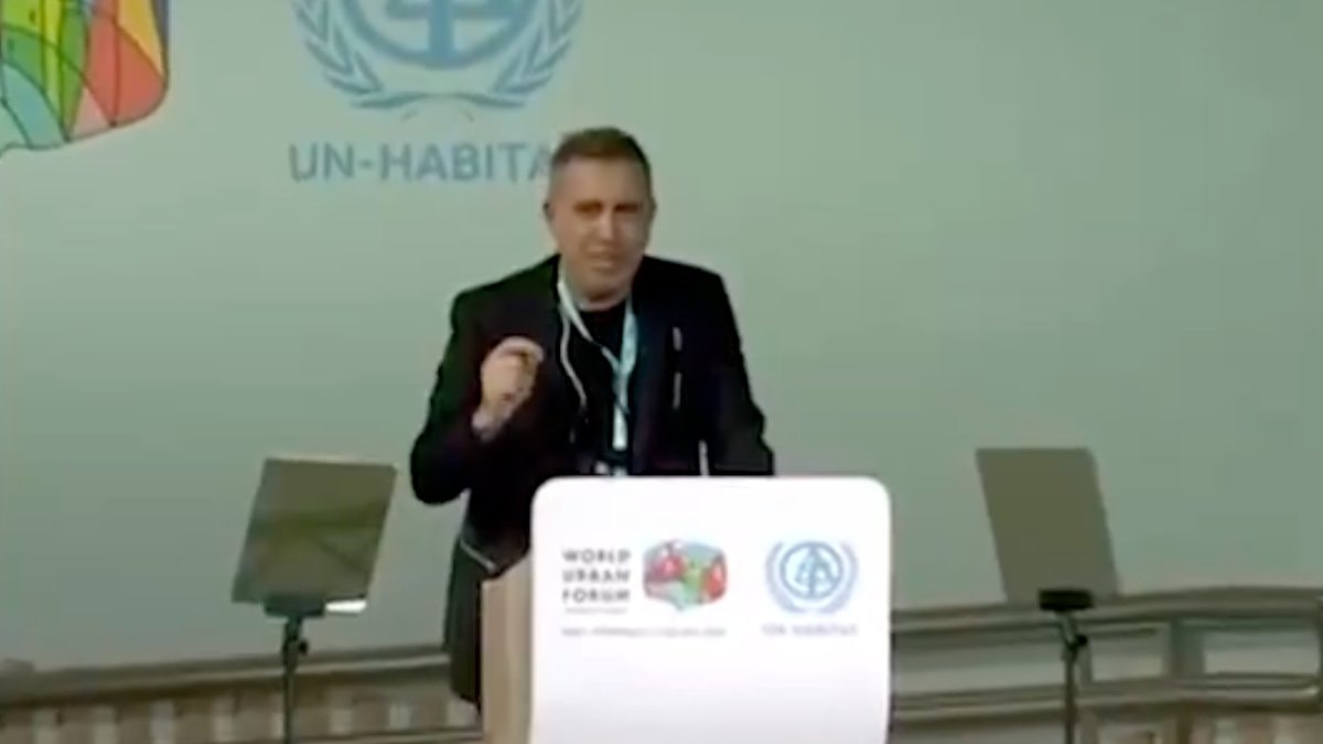 BM forumunda İsrail'i eleştiren Haluk Levent'in yayını kesildi