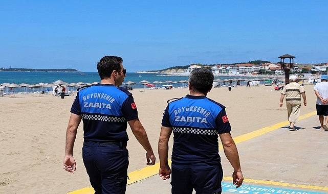 Büyükşehir Zabıtası'ndan sahillerde huzur nöbeti