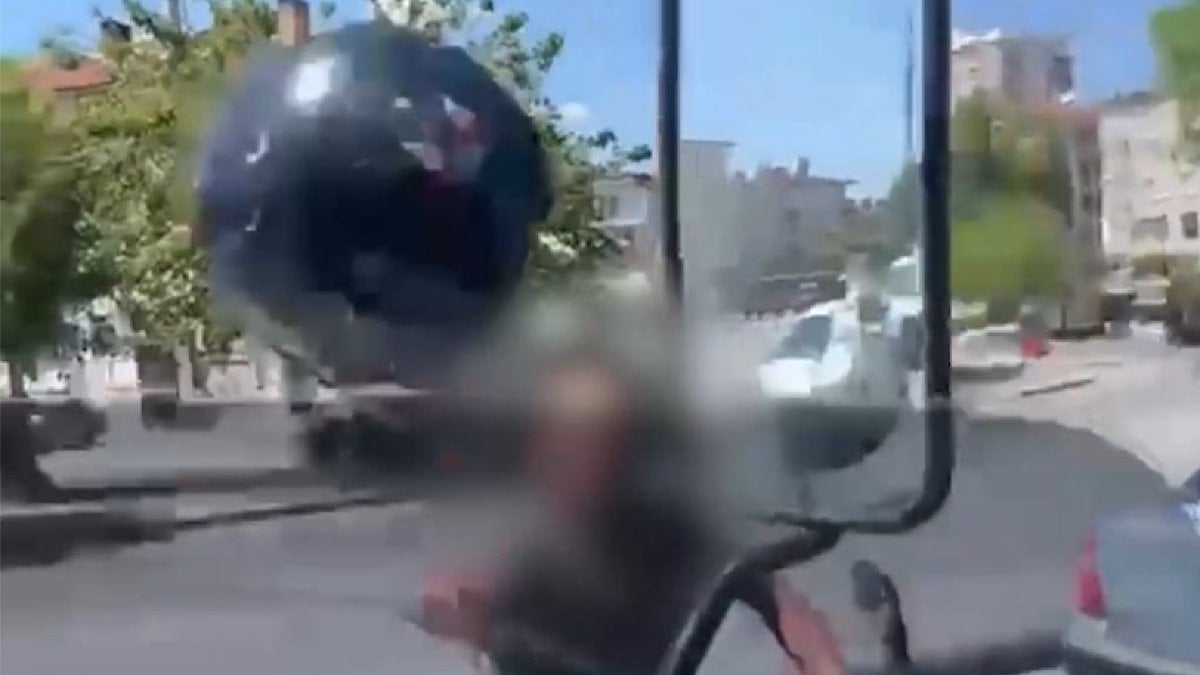 Kayseri'de trafikte tartıştığı sürücüye kaskını fırlatan motosikletliye 405 bin TL ceza