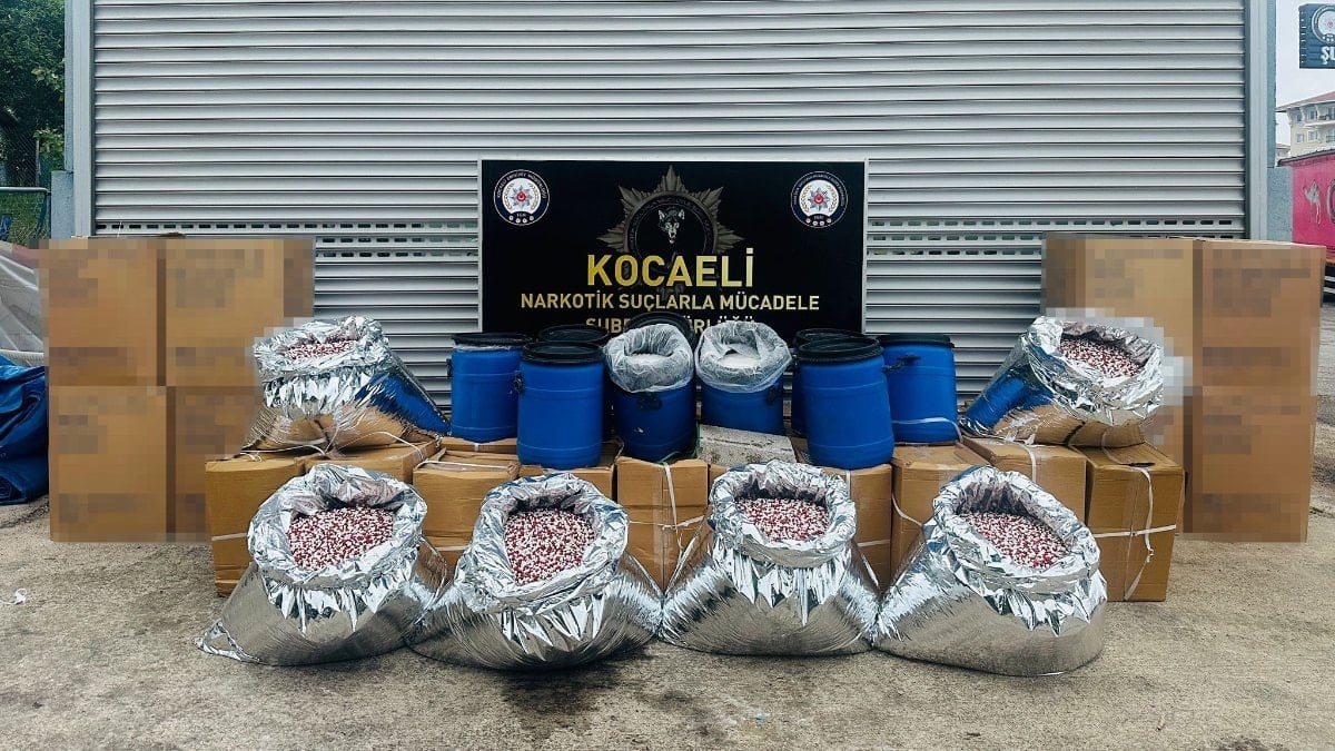 Kocaeli’de uyuşturucu operasyonu: 40 milyon uyuşturucu hap üretimi engellendi