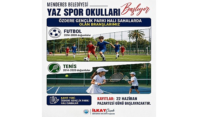 Menderes'te Yaz Spor Okulları Başlıyor