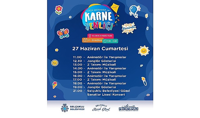 Selçuklu'da Hafta Sonu Karne Şenliği ile Geçecek