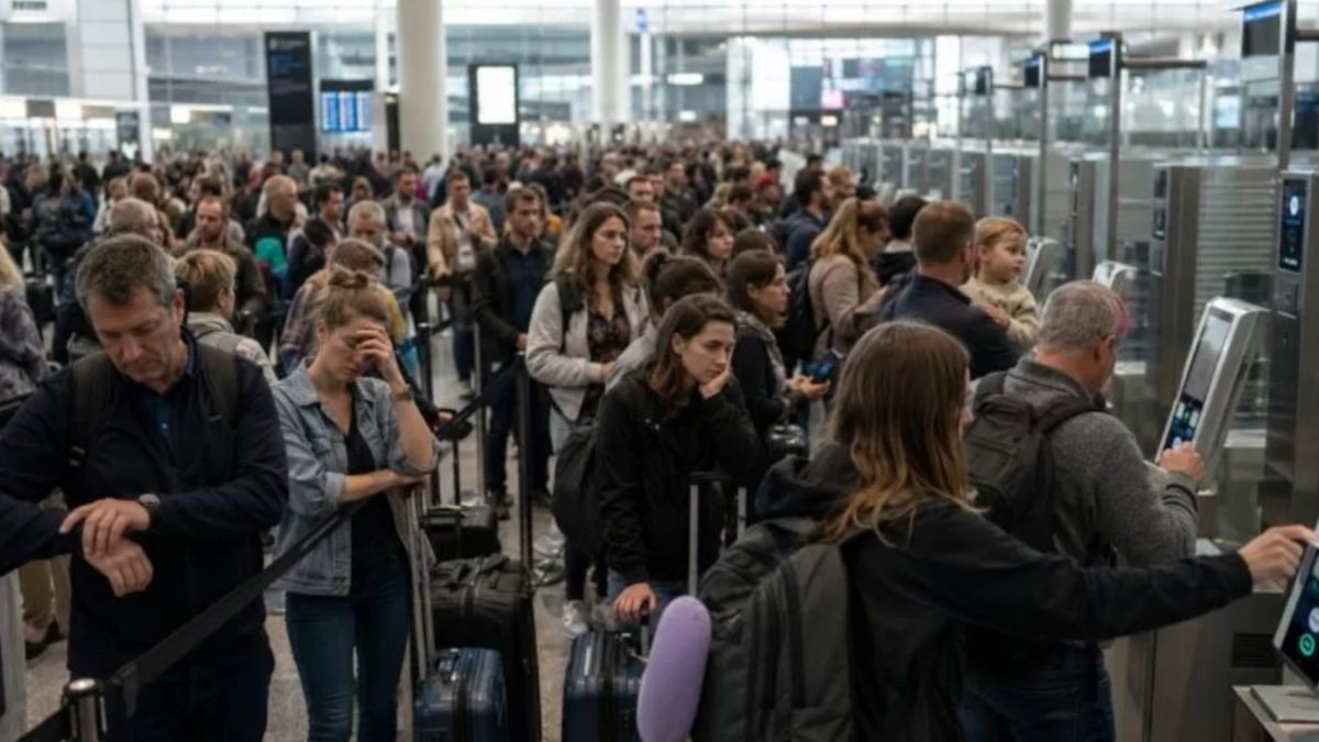Avrupa'da pasaport kontrolü krizi: Çok sayıda yolcu uçağını kaçırdı