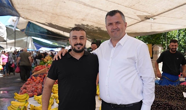 Başkan Taşyasan'dan semt pazarına ziyaret