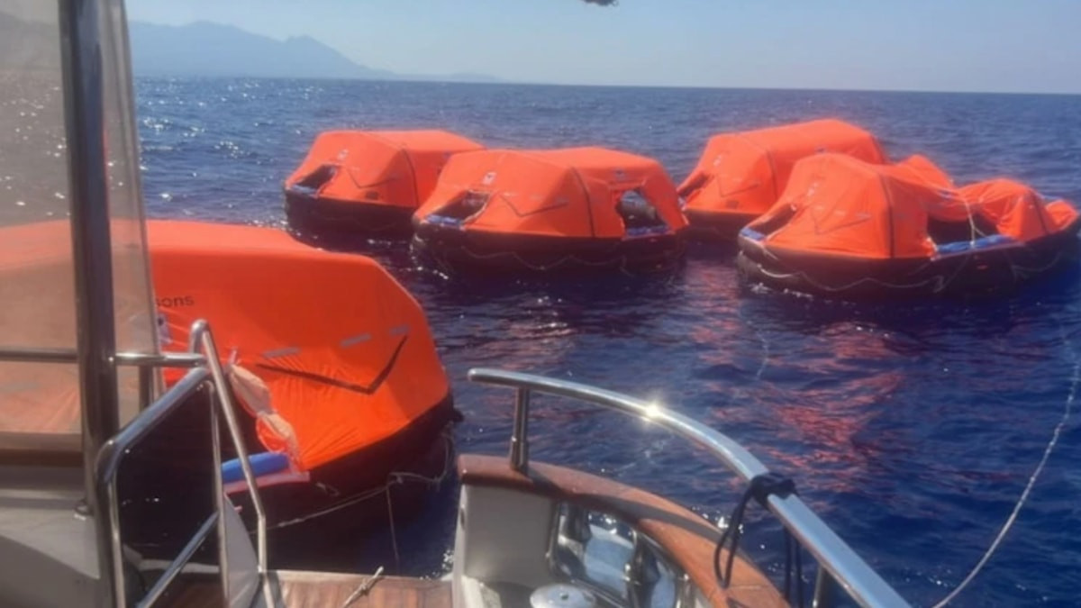 Girne'deki gemi kazasında batma anı görüntülendi