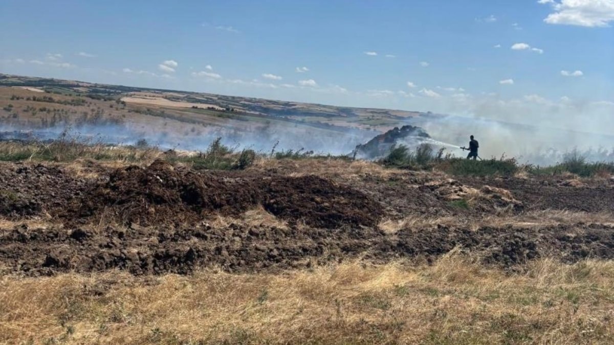 Tekirdağ’da anız yangını: 150 dönümlük tarım arazisi zarar gördü
